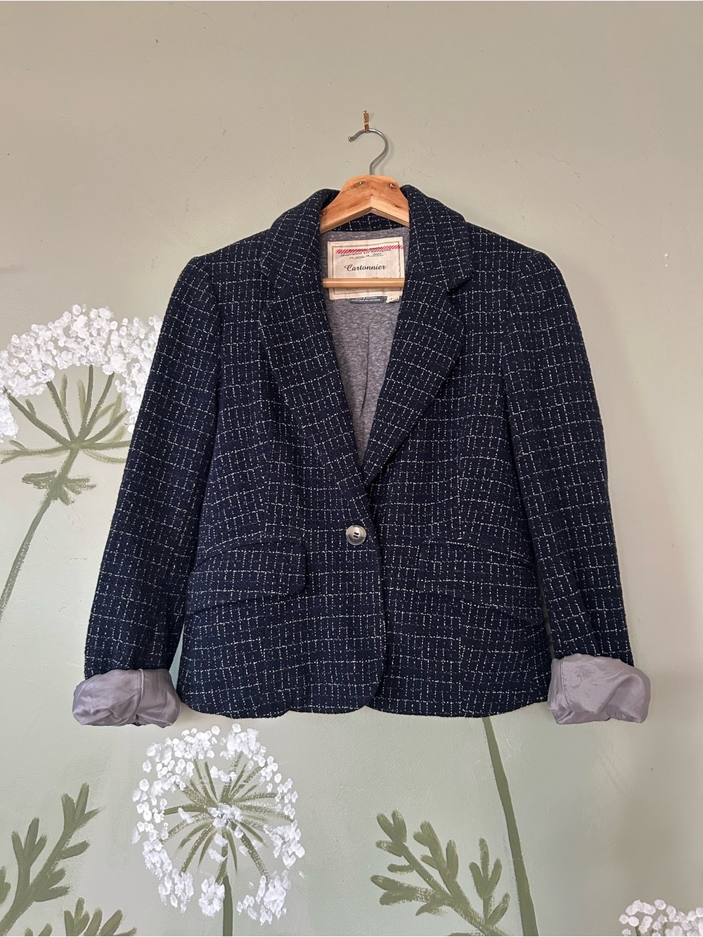 Cartonnier Navy Tweed Blazer
